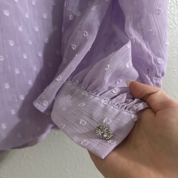 Sister Jane Lavender Blouse with White Collar - Picture 13 of 15